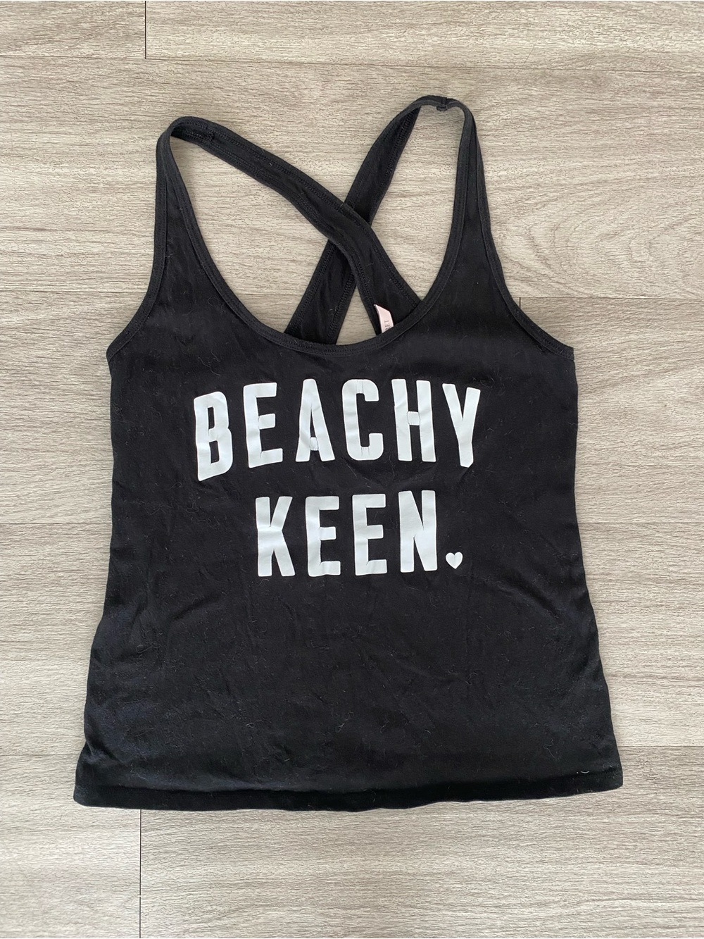 Victoria’s Secret Black 'Beachy Keen' Graphic Tank Top Women’s XS